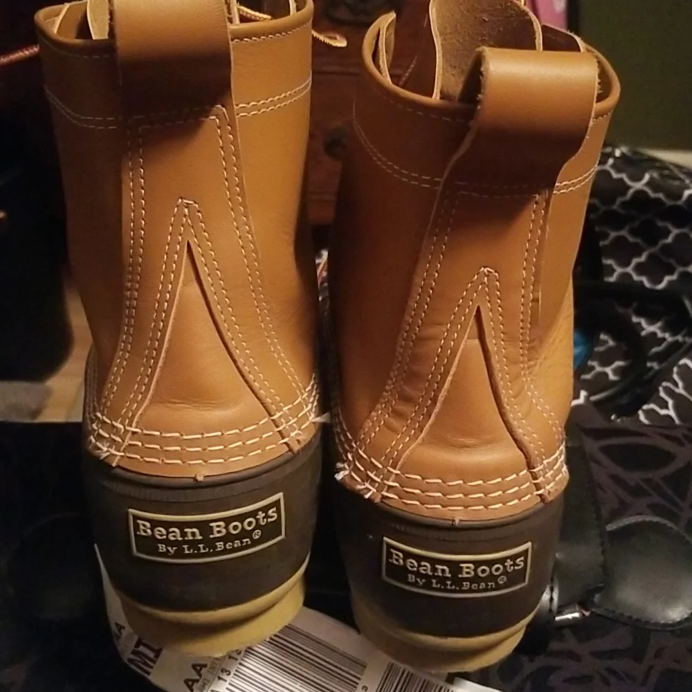 L.L. Bean 8" Duck Boots Brown Tan 10M Mens - Picture 5 of 8